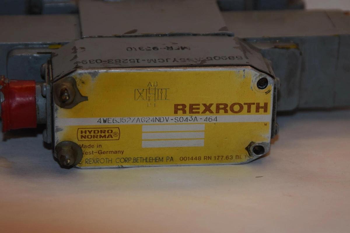 Used REXROTH 4WEH10J20/6AG24NETD/5V S0-43A-464 4WE6J52/AG24NDV-S043A-464 VALVE