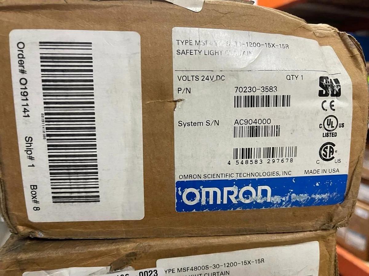 OMRON MSF4800S-30-1200-15X-15R MSF4800S30120015X Safety Light Curtain set (NEW)