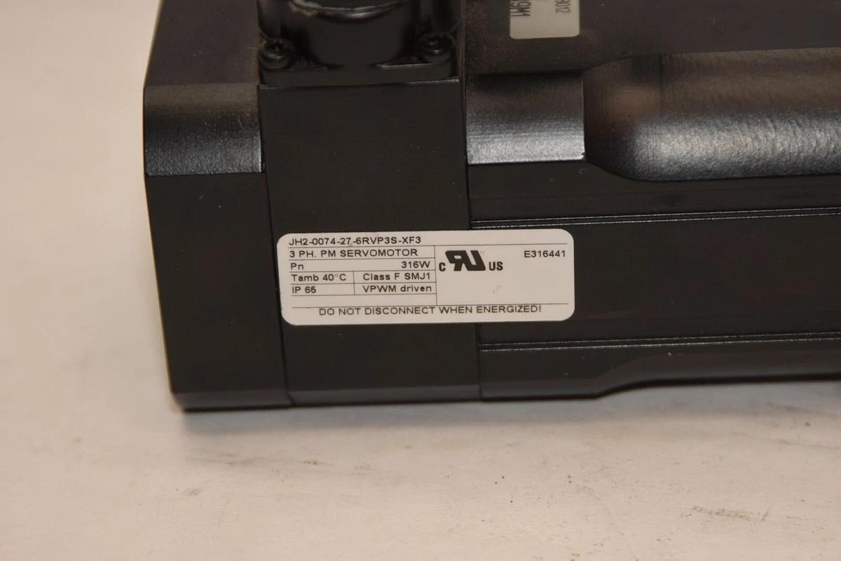 Used JETTER JH2-0074-27-6RVP3S-XF3 3Ph 316W Servo Motor