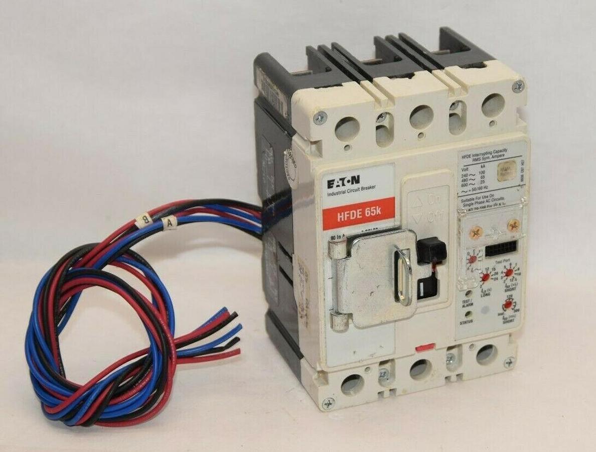 (NEW) EATON CUTLER HAMMER HFDE308032C02 80A 80 Amp A 3P 600Vac Circuit Breaker
