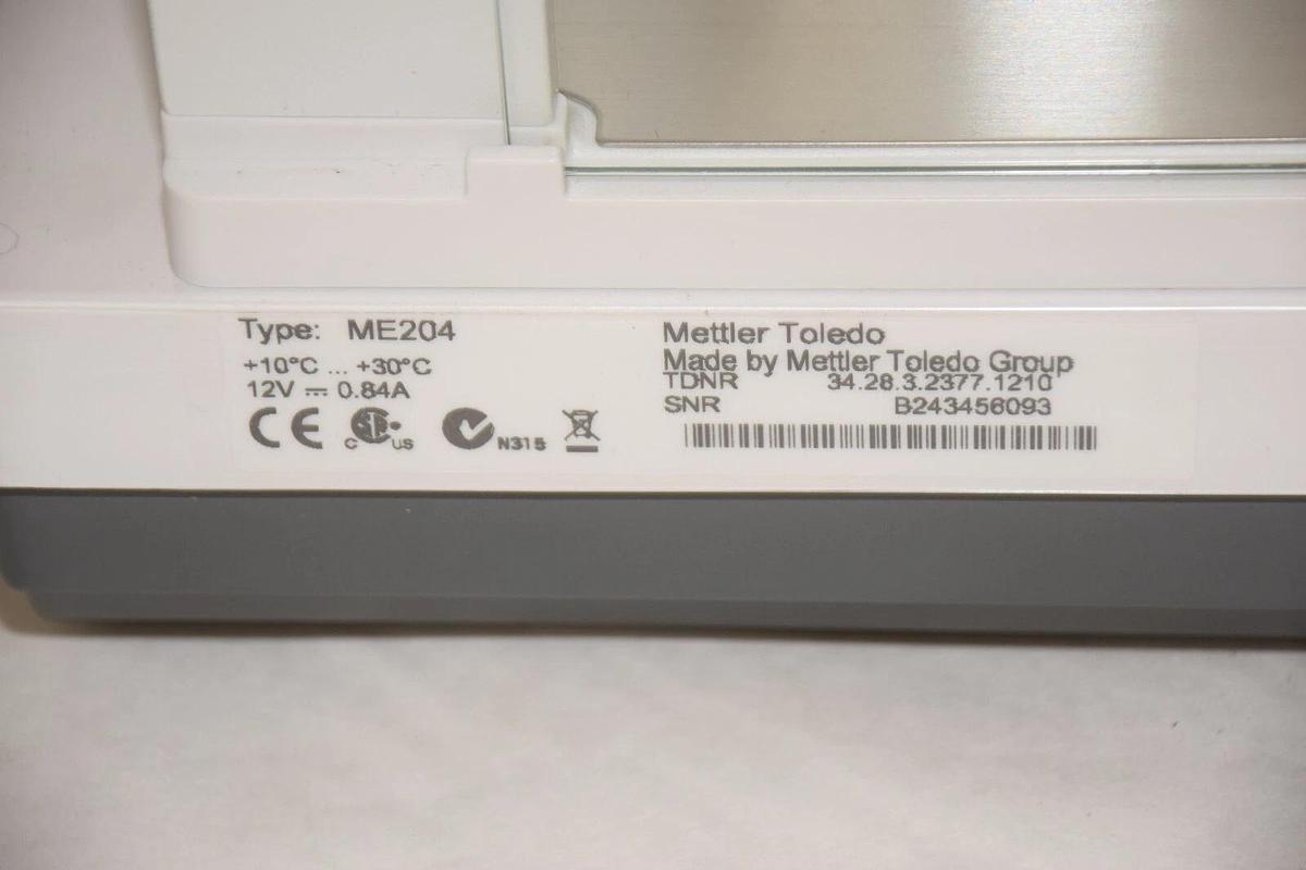 (NEW) METTLER TOLEDO ME204 12-0.84A Analytical Balance Scale