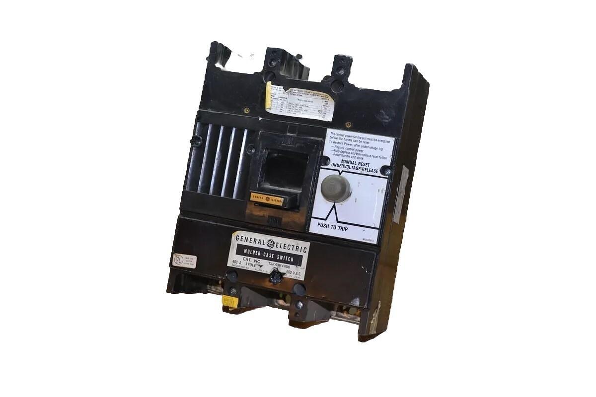 Used GE General Electric TJK436Y400 3P 400A 600V Molded Case Switch Breaker 400 amp