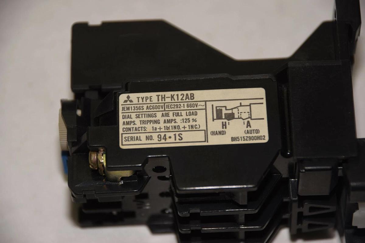 Used MITSUBISHI TH-K12AB 600V AC OVERLOAD RELAY