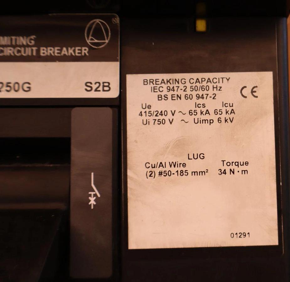 Used Square D Breaker 250A 250 Amp LXI36250G ARP040 Micrologic SerB Ground Fault
