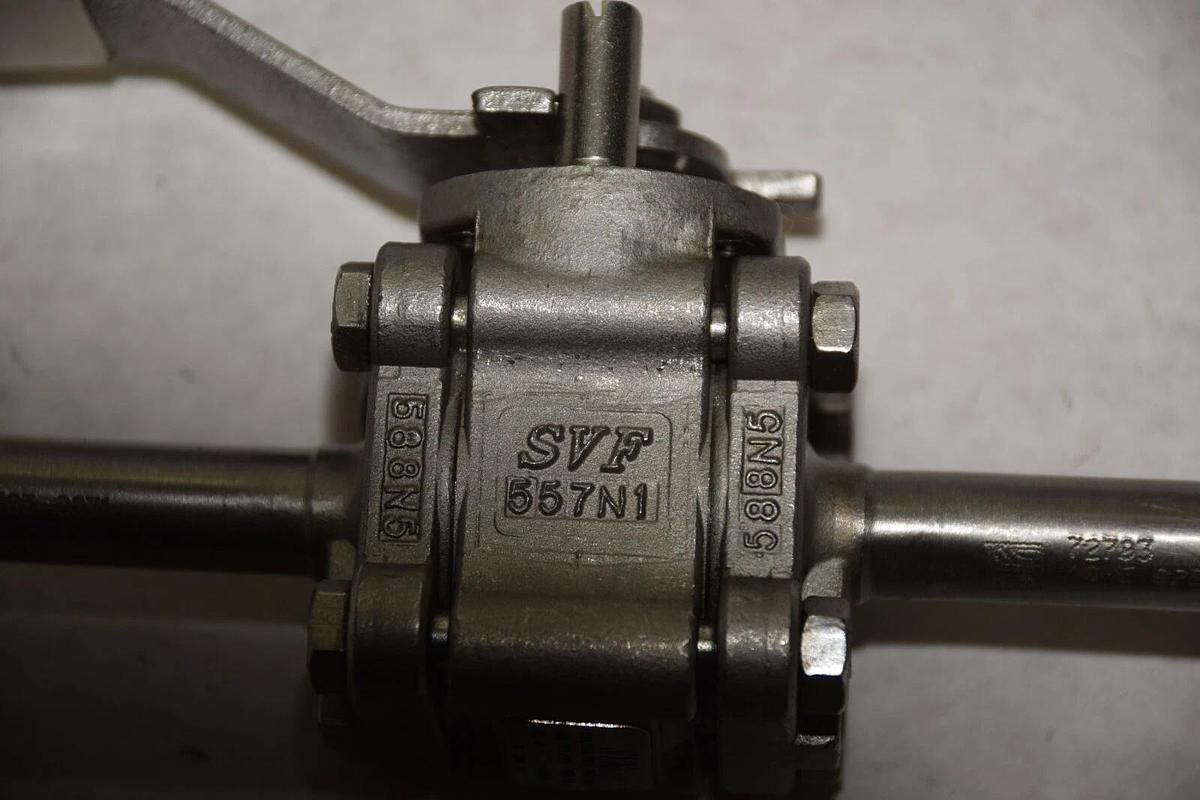 SVF FLOW CONTROLS CF3M 1500 Psi 1/2" Ball Valve SB78888AT Seat PTFE / TFM 316 SS