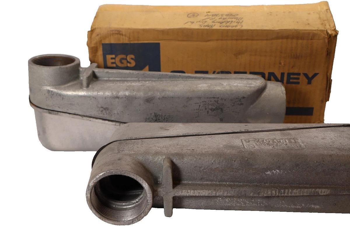 O-Z Gedney LB6X-200G 2" Conduit Mogul Pulling Elbow Gray Iron Galv (New - Box 2)