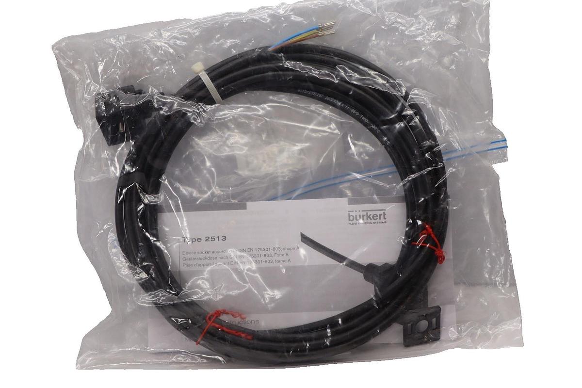 Burkert Solenoid Valve Cable Plug 260892 , 2513 (New)