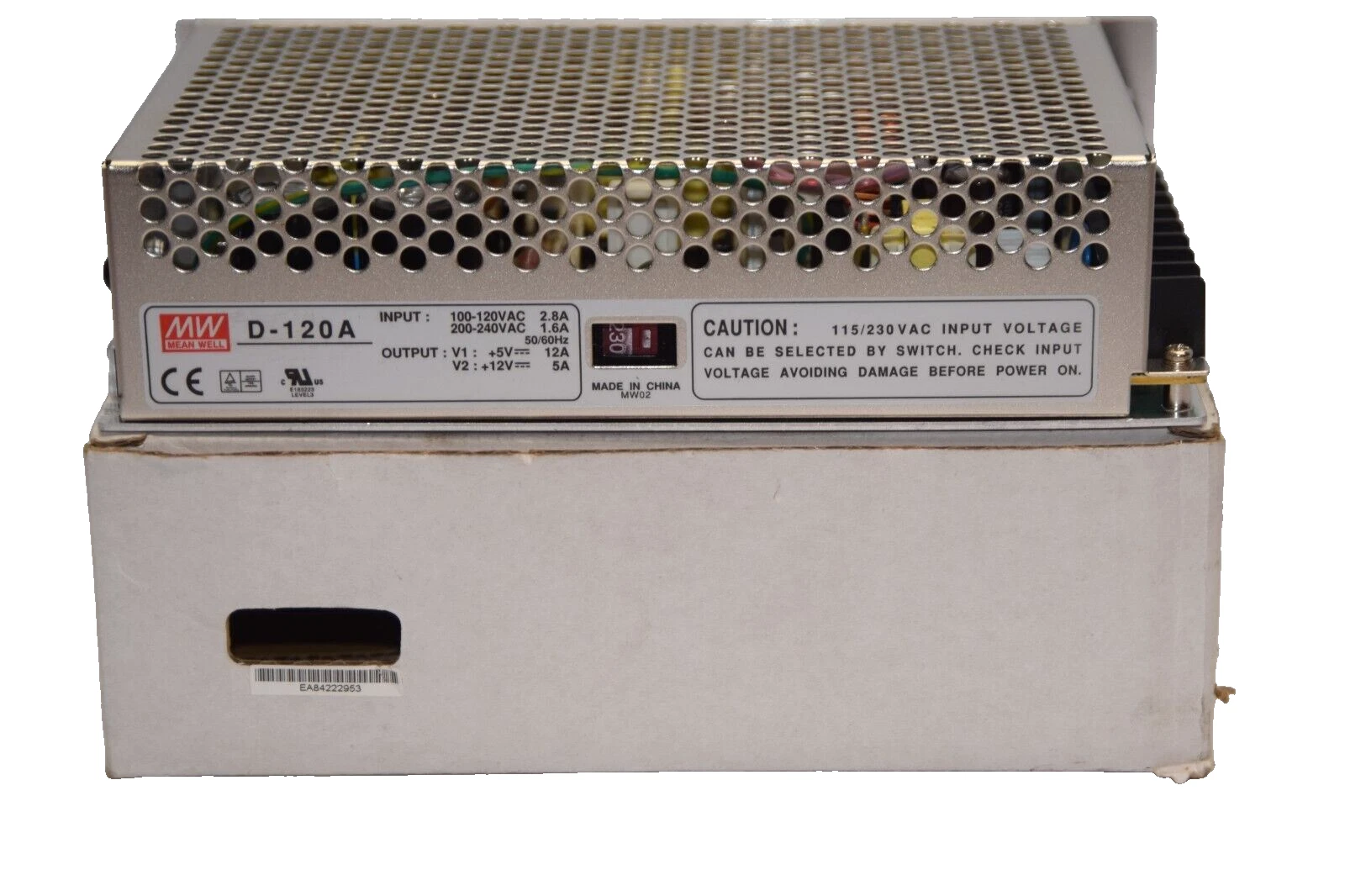 (NEW) MEAN WELL D-120A 120/240Vac 2.8/1.6A Power Supply