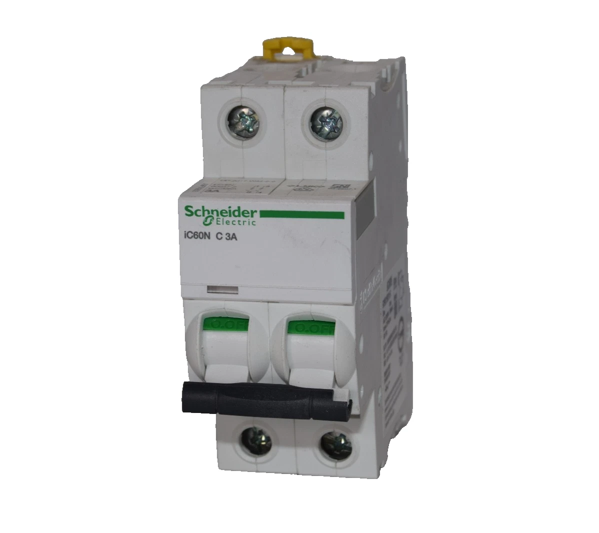 Used SCHNEIDER ELECTIRC iC60N C 3A 2 Pole 2P 400V Miniature Circuit Breaker