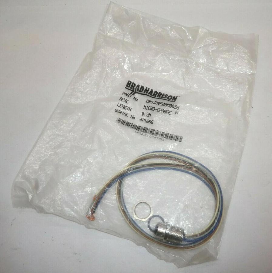 (NEW) BRAD HARRISON 8R5J30E03M0053 0.5M 5P Female Straight Micro-Change Cable