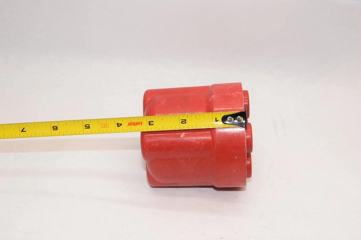 (NEW) Indicator Standoff Fuse Red Poly Isolator 3/8"x16