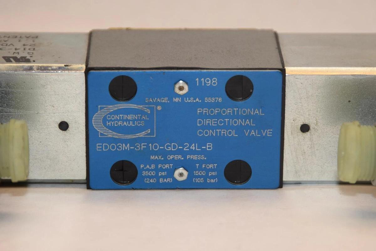 (NEW) CONTINENTAL HYDRAULICS ED03M-3F10-GD-24L-B Directional Control Valve
