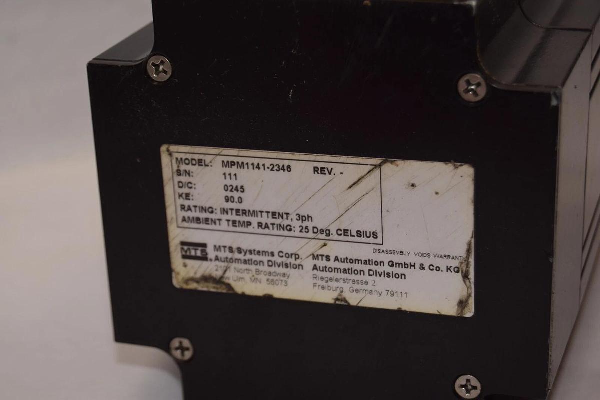 Used MTS Systems Servo Motor MPM1141-2346 MPM11412346 3ph