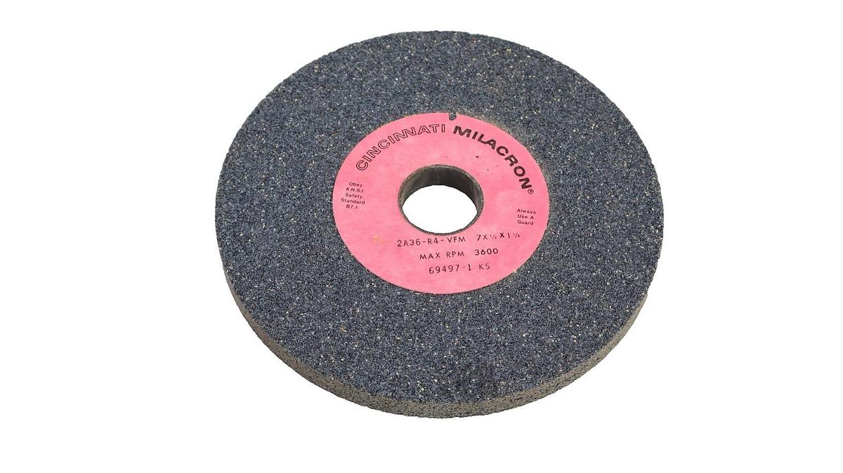(NEW) CINCINNATI MILACRON 2A36-R4-VFM 7" OD x 1/2" Wide 1-1/4" ID Grinding Wheel