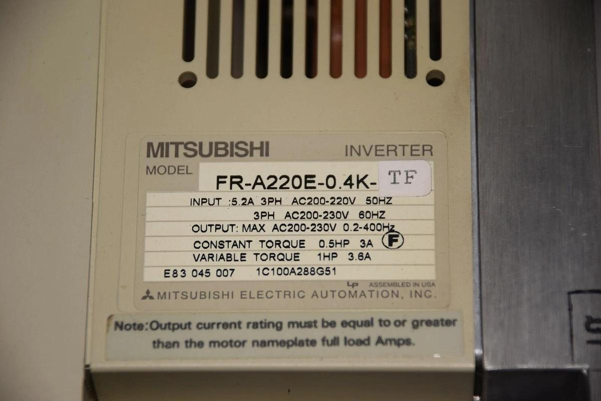 Used Mitsubishi Freqrol A-200 Inverter FR-A220E-0.4K-TF FR-A220E-0.4K-UL FRA220E04KTF