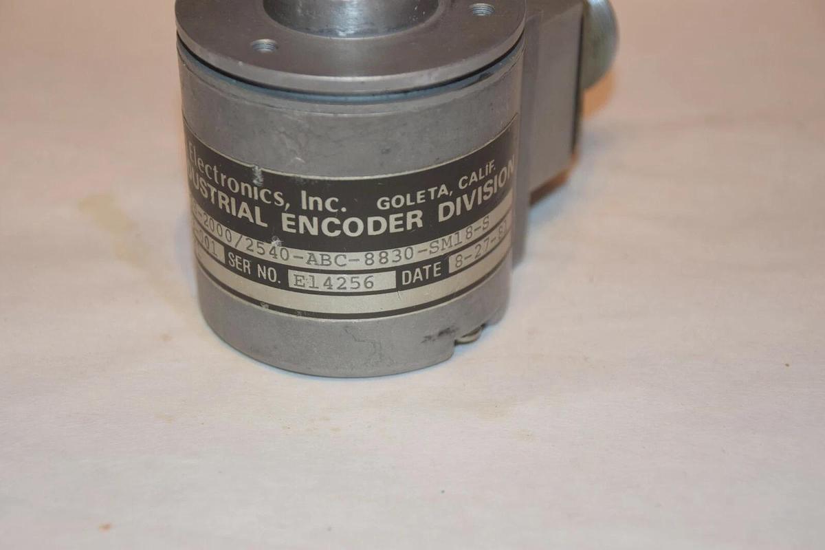 Used BEI ELECTRONICS H25E-F1-SS-2000/2540-ABC-8830-SM18-S INDUSTRIAL ENCODER