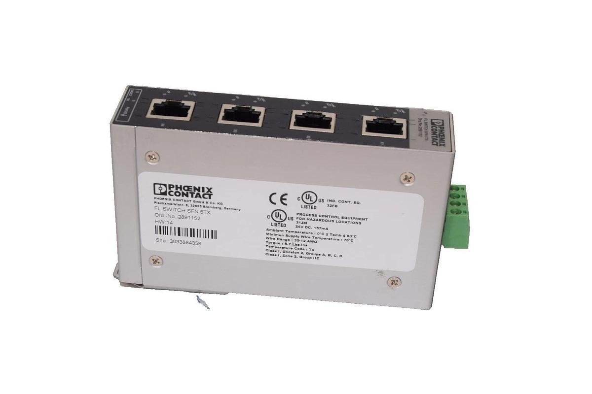 Used Phoenix Contact FL SWITCH SFN 5TX Industrial Ethernet Switch SFN5TX