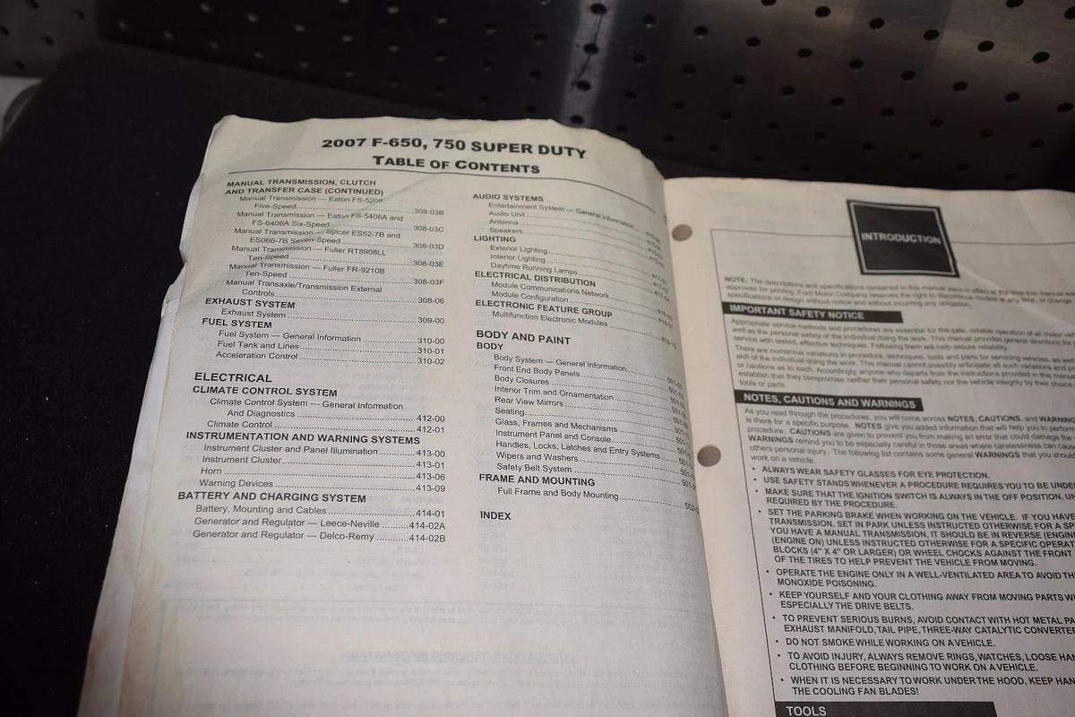 Used 2007 FORD F-650 F-750 SUPERDUTY TRUCKS Workshop Shop Service Manual