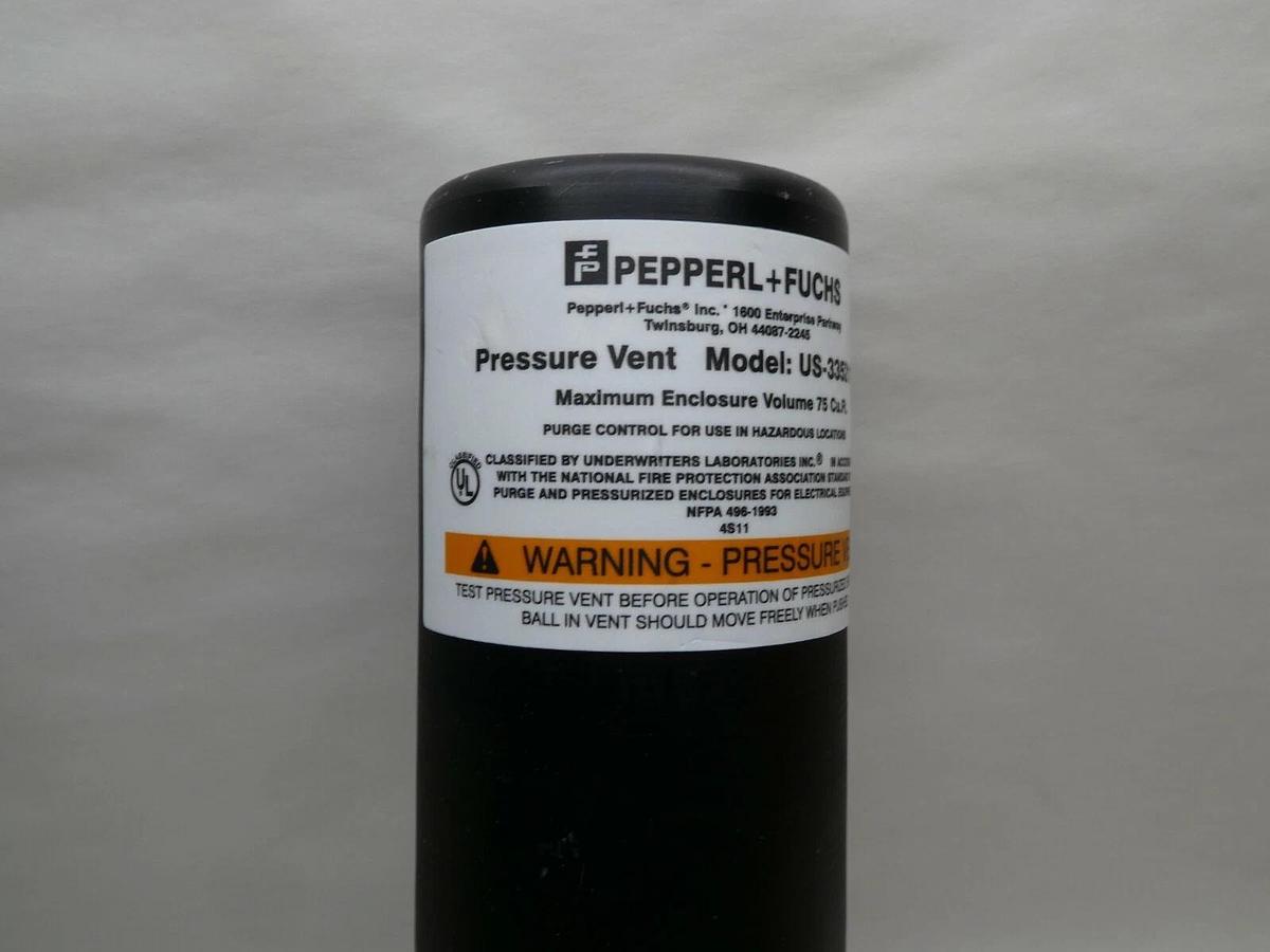 (NEW) PEPPERL + FUCHS US-335211-90 Pressure Vent