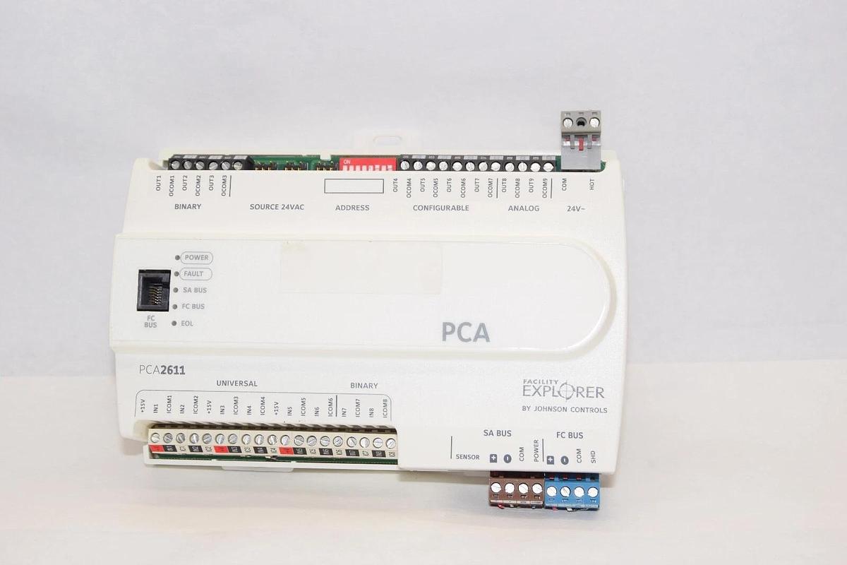 Used JOHNSON CONTROLS FX-PCA2611-0 Rev J Ver. 6.2 PCA2611 Programmable Controller