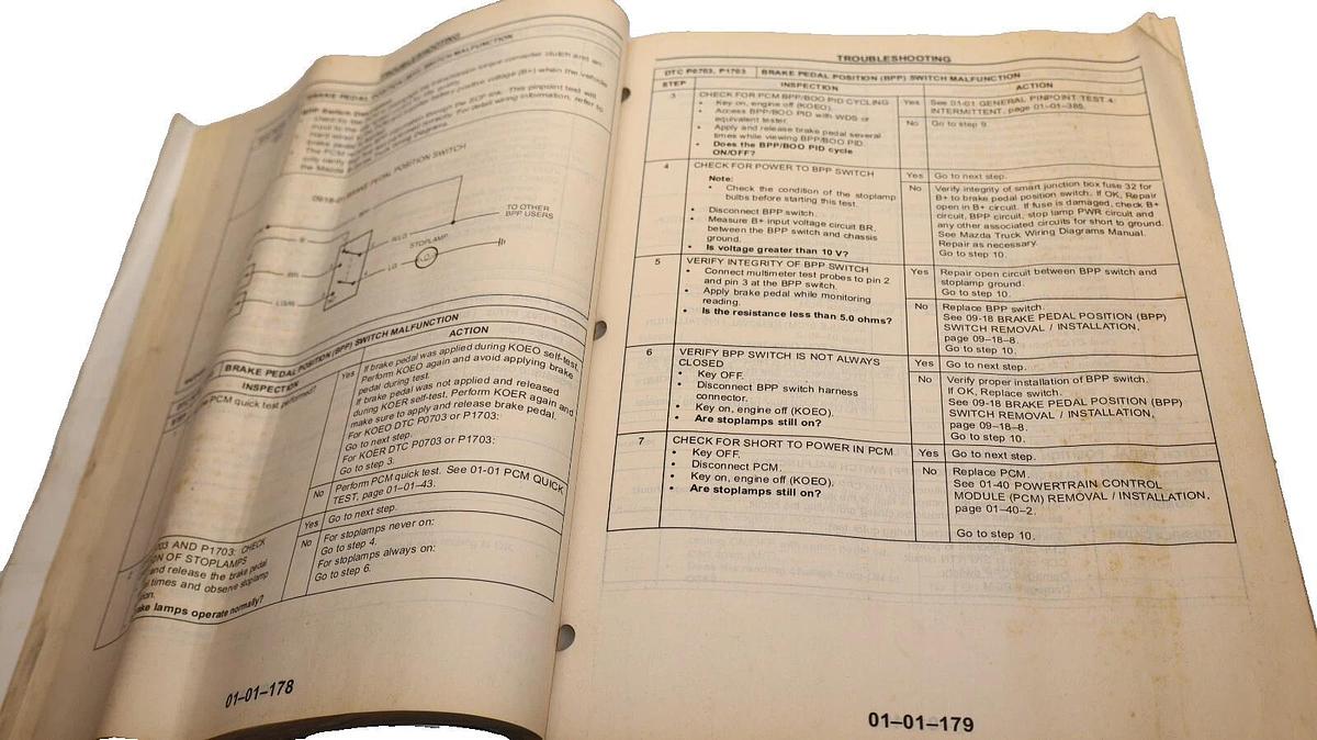 Used MAZDA B-Series Truck 2005 Workshop Manual