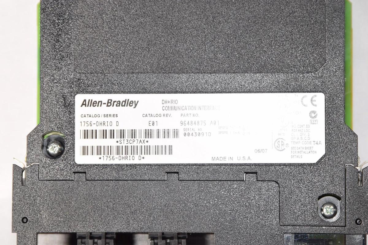 Used Allen Bradley 1756-DHRIO 1756-DHRI0 Ser D DH+/RI0 Communications Bridge Module