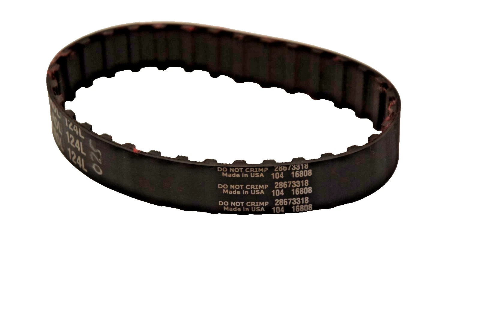 SPEED CONTROL TIMING BELT 124L 28673318 104 16808 *USA* (NEW)