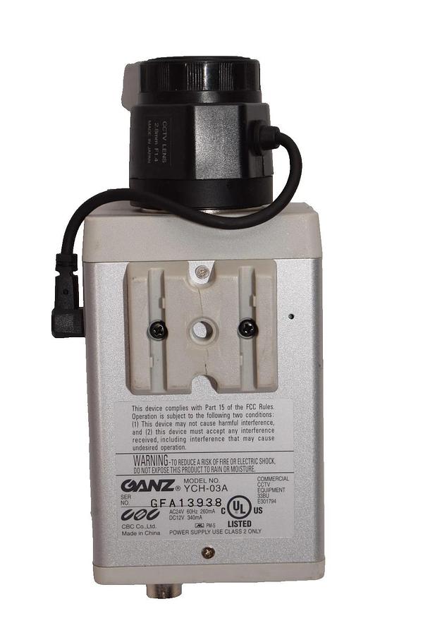 Used Ganz YCH-03A Security Camera w/2.8mm F1.4 CCTV Lens