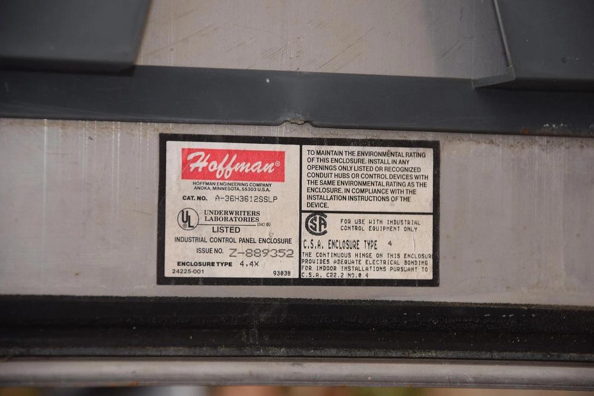 Used Hoffman S/S A-36H3612SSLP Industrial Control Panel SS Enclosure 36"x 36"x 12"