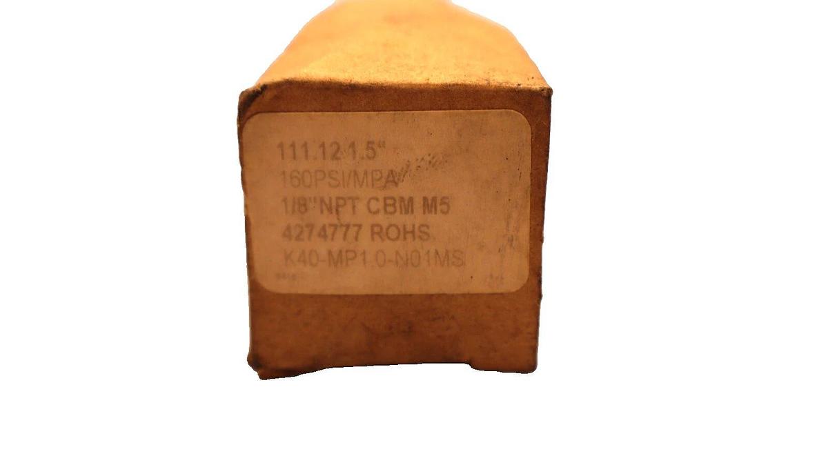 SMC 111.12 111.12.1.5 Pressure Gauge 1.5" Face 0-160psi 1/8"NPT CBM M5 (NEW)