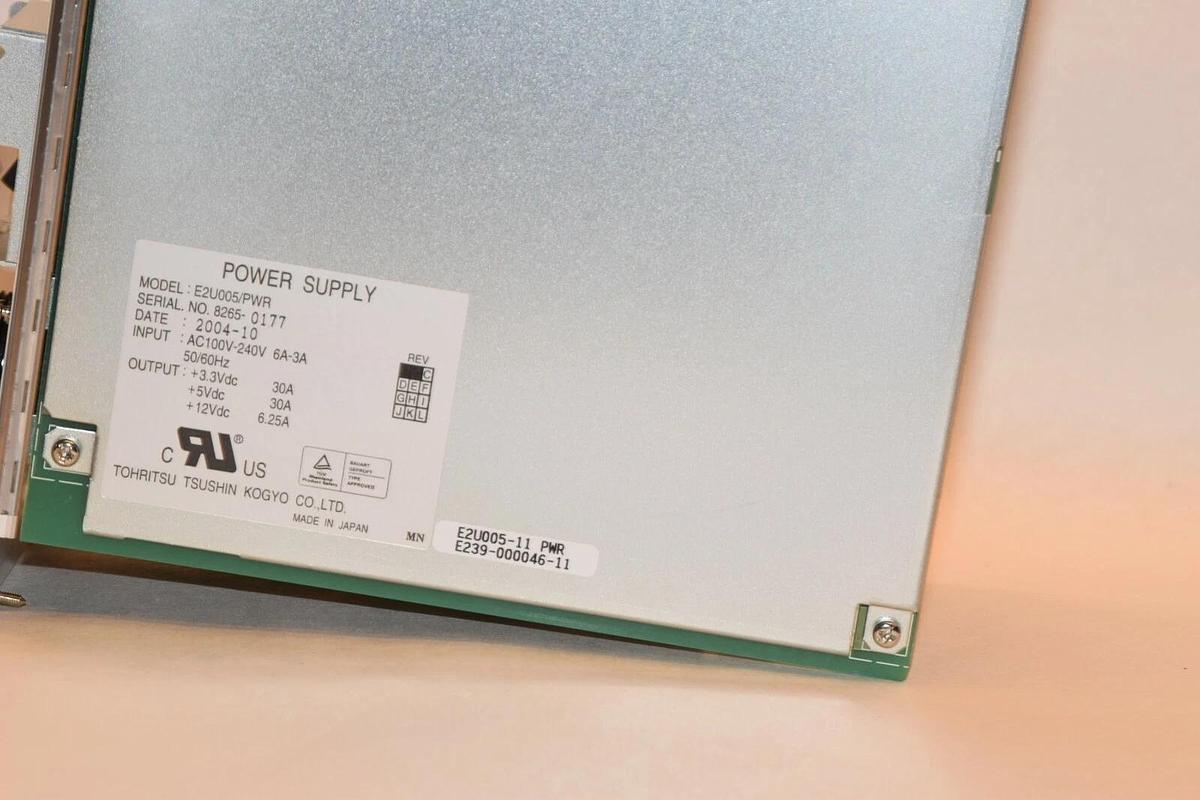 Used TEL TOHRITSU TSUSHIN KOGYO E2U005/PWR 100-240v 3-6A 50/60Hz Power Supply