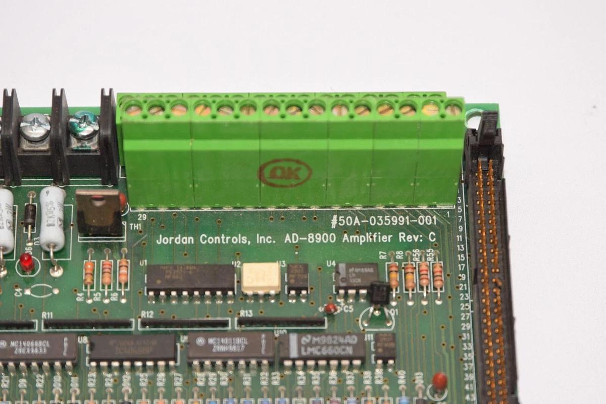 Used JORDAN CONTROLS INC. AD-8900 50A-035991-001 Rev C Amplifier Board