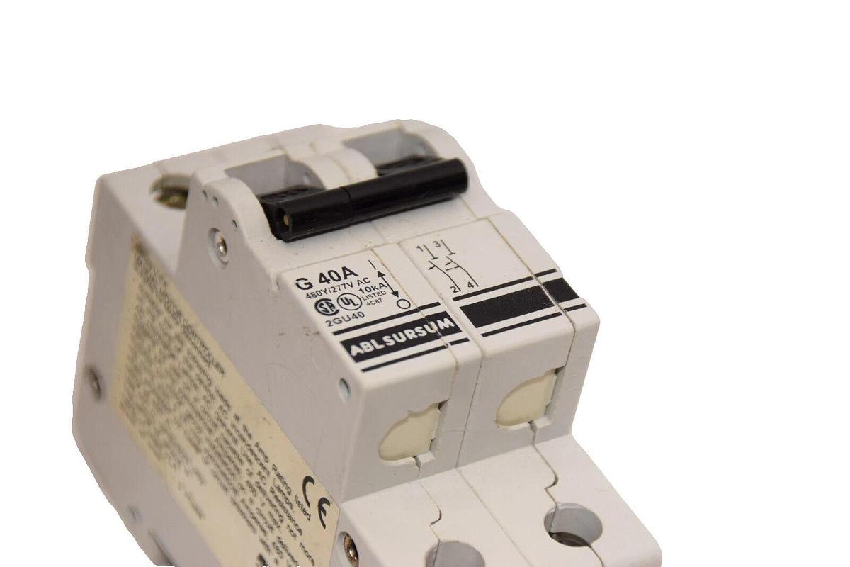 Used ABL SURSUM G 40A 40 Amp 480Y/277AC 10KA 2GU40 9967410 2 pole 2p