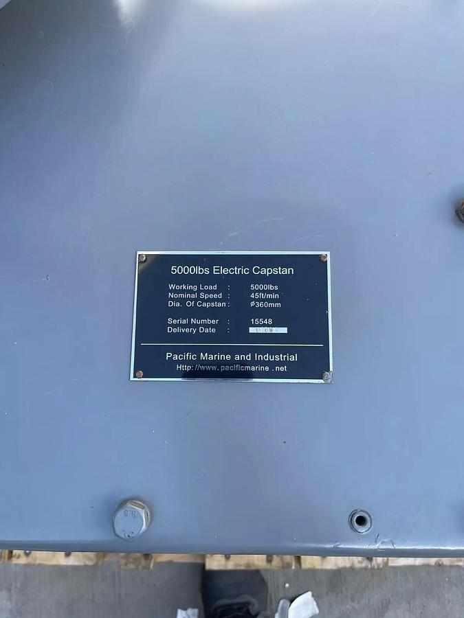 Pacific Marine and Industrial PM&I Right Angle Electric CAPSTAN Gearbox 5000lb