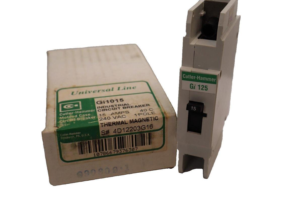 Cutler Hammer Molded Case Circuit Breaker Gi1015 15 Amp 15A 240v 1p 1 pole (NEW)