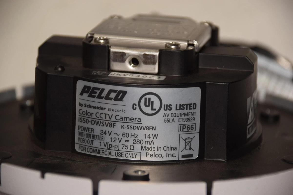 (New) Pelco IS50-DWSV8F Outdoor High Res Flush Mount Day/Night WDR Dome Camera