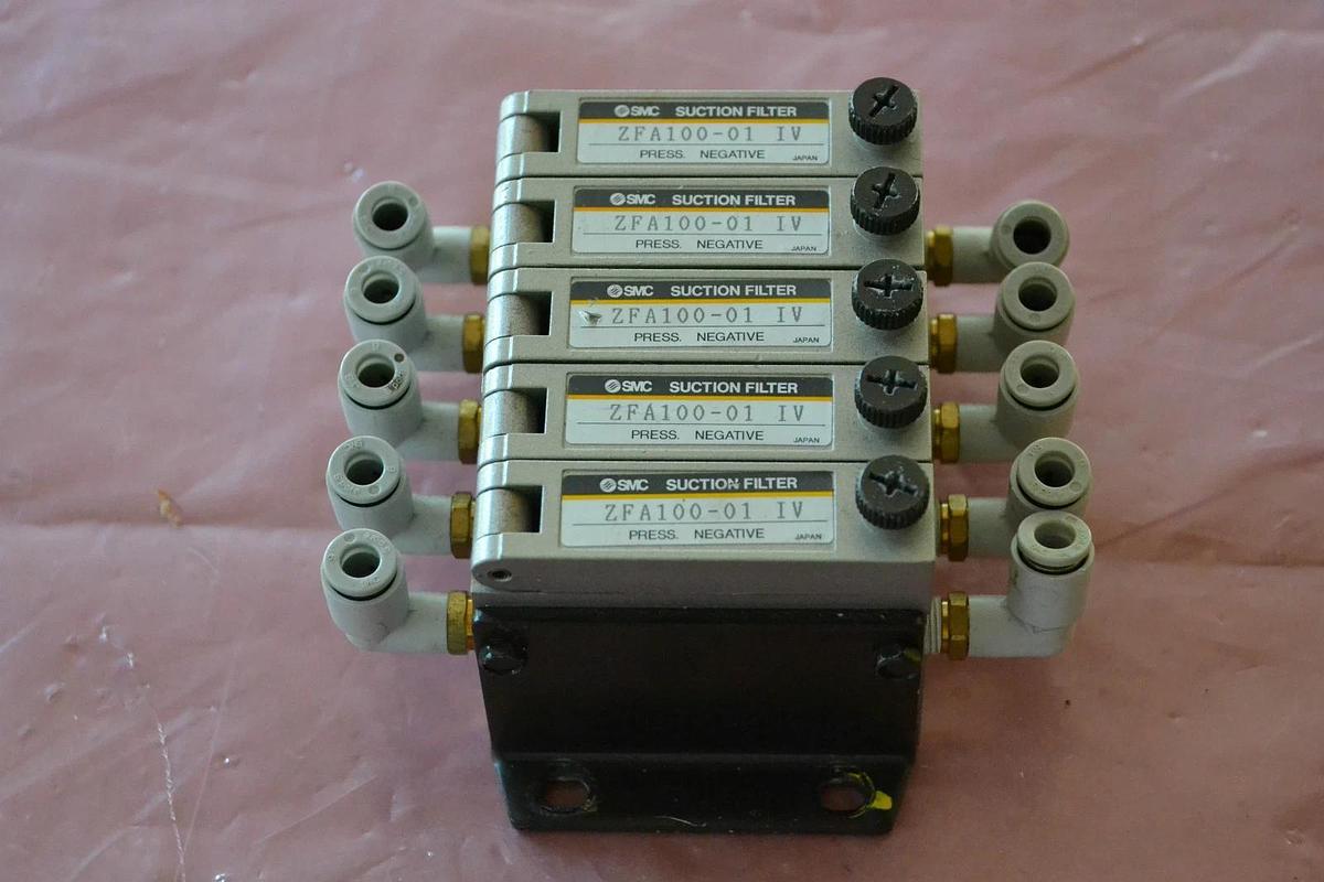 Used (LOT OF 5) SMC VACUUM FILTER ZFA100-01 IV ZFA100 01 ZFA10001IV