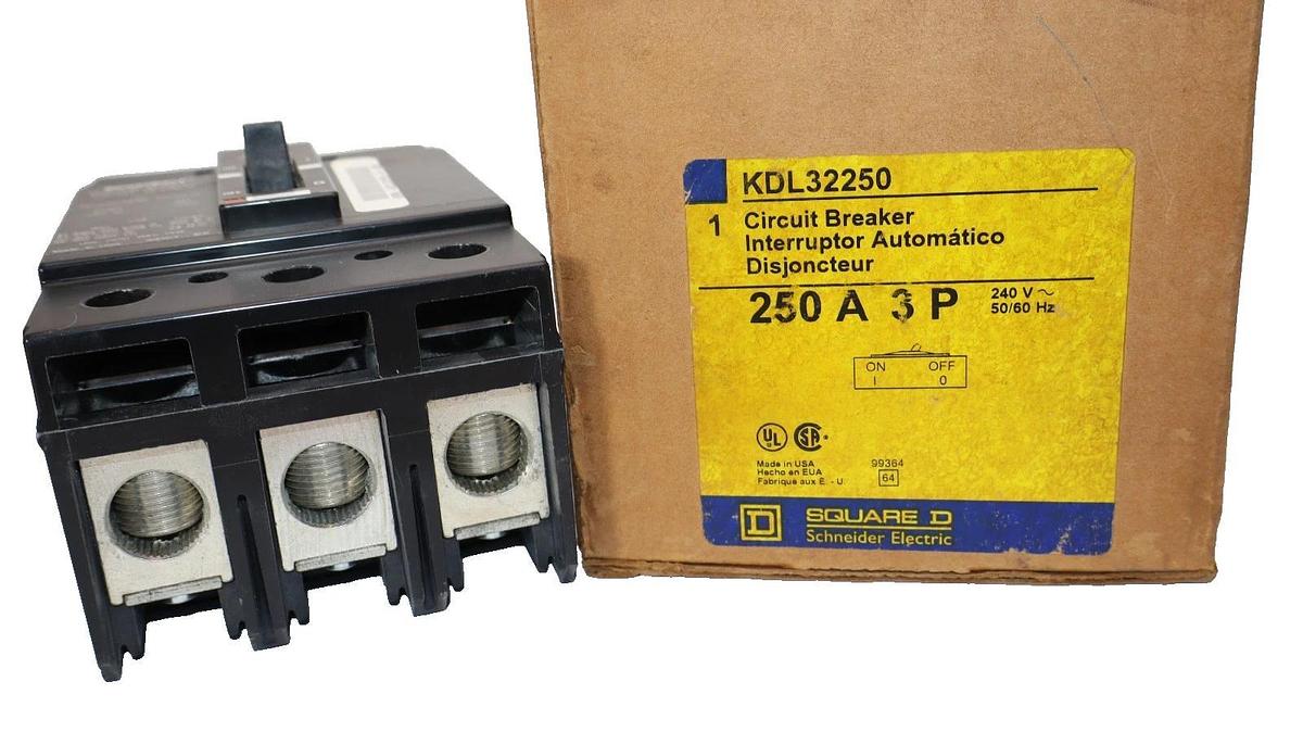 Square D KDL32250 250A Amp 3P 240V Circuit Breaker (New)