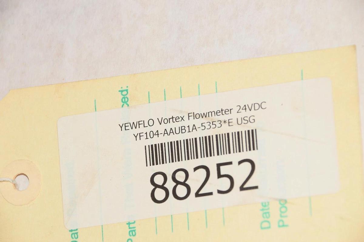 Used YOKOGAWA YEWFLO YF104-AAUB1A-5353*E USG 24VDC 0-21000.00 VORTEX FLOWMETER