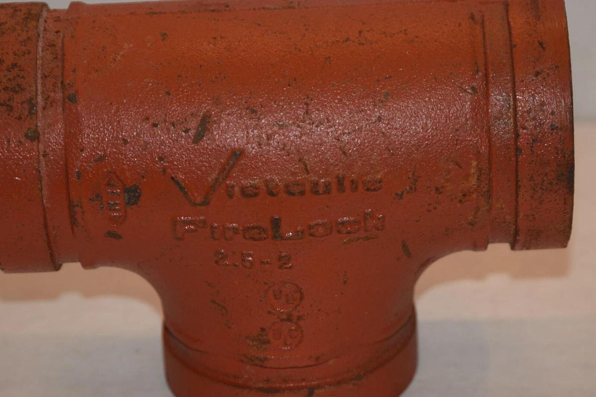 NEW (LOT OF 2) VICTAULIC FIRELOCK C-E=3" 77P 2.5-2 TEE
