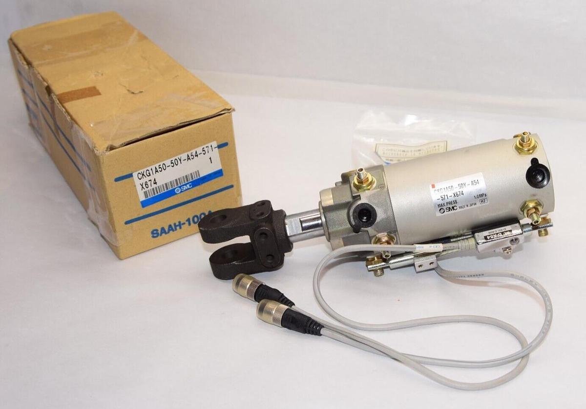 (NEW) SMC CKG1A50-50Y-A54-571-X674 1.0MPa Pneumatic Cylinder Clamp