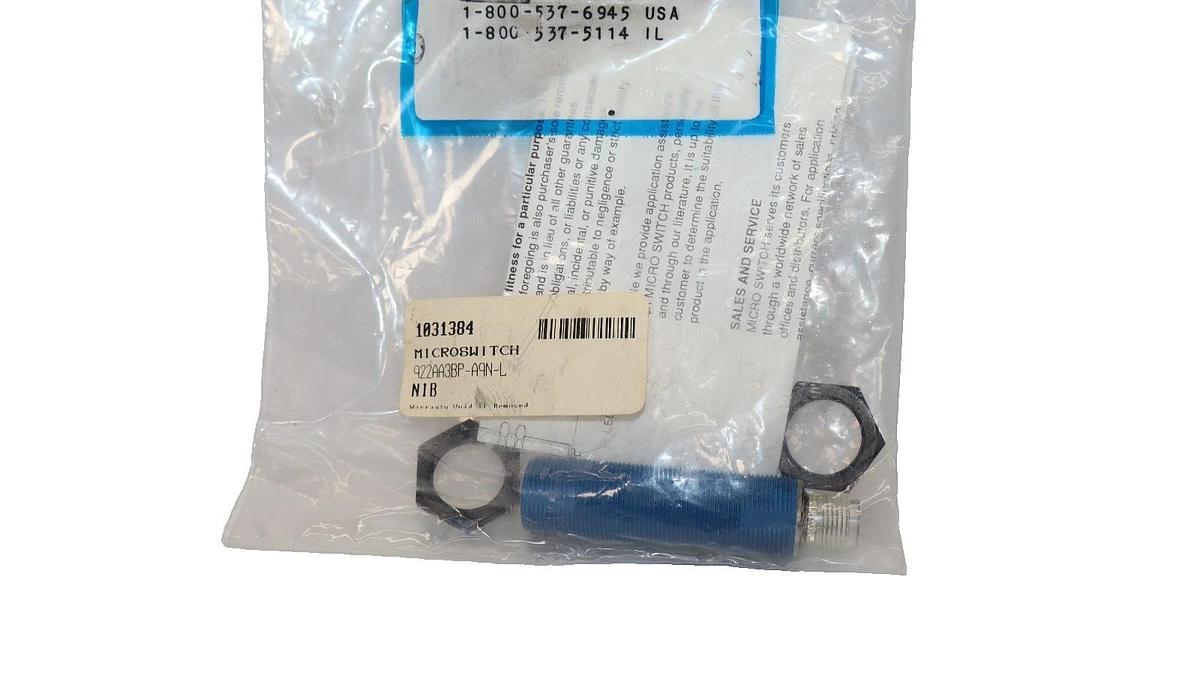 Microswitch 922AA3BP-A9N-L Proximity Switch (New)