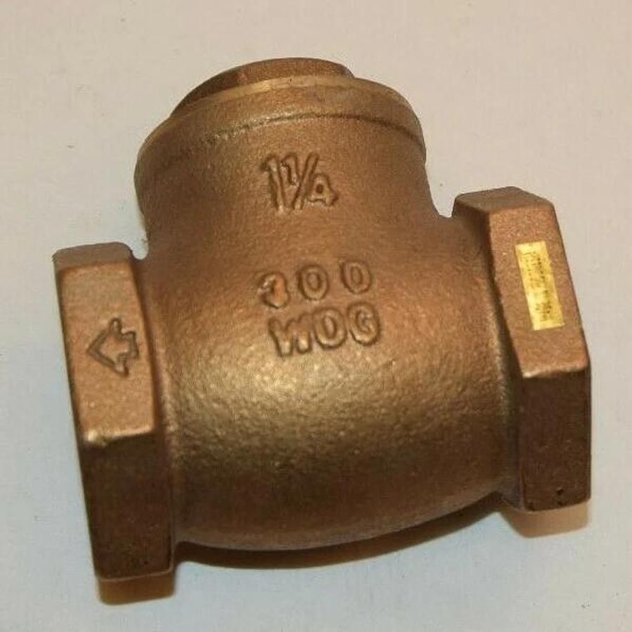 (NEW) WEBSTONE R07-SEC07-D06 WEB-10 1-1/4" Brass Swing Check Valve