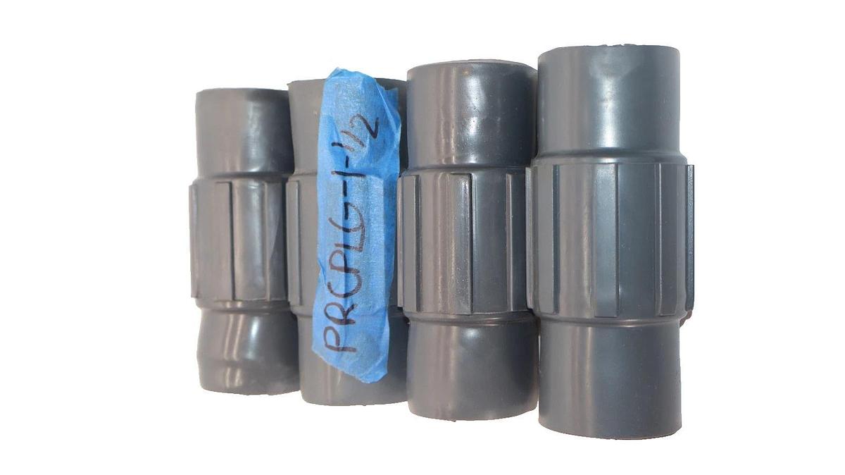 (NEW 4) ROBROY PRCPLG-1-1/2 Plasti Conduit Body Straight Fitting Coupling Red