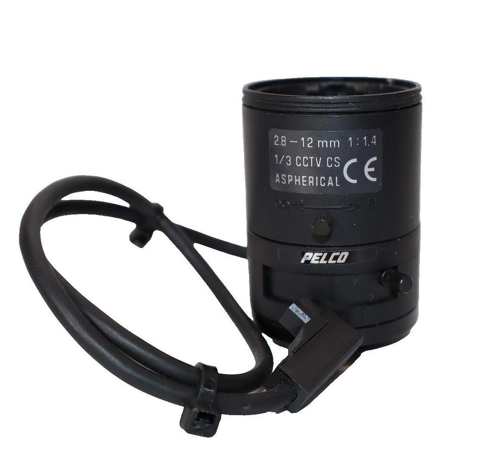 Used Pelco Aspherical Lens 2.8-12mm , 1:1.4 , 1/3 CCTV CS