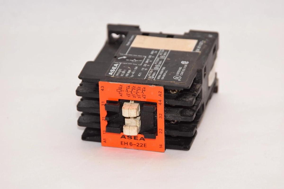 Used ASEA EH6-22E 110/120V , 50/60Hz Coil Control Relay