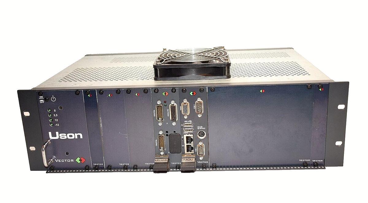 Used USON / VECTOR 51999 99-264Vac 47-66Hz 150W Mount Rack With Power Supply