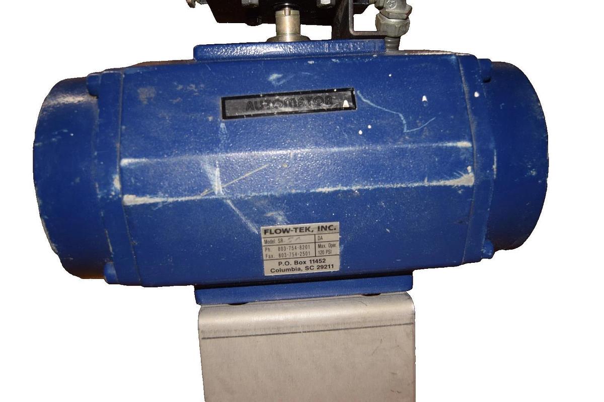 Used Flow-Tek Inc SR , SR-DA 120psi Automator , Actuator w/ Valve Position Indicator