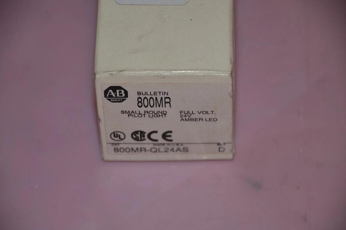 ALLEN BRADLEY 800MR-QL24AS 24V SER D SMALL ROUND AMBER PILOT LIGHT NEW