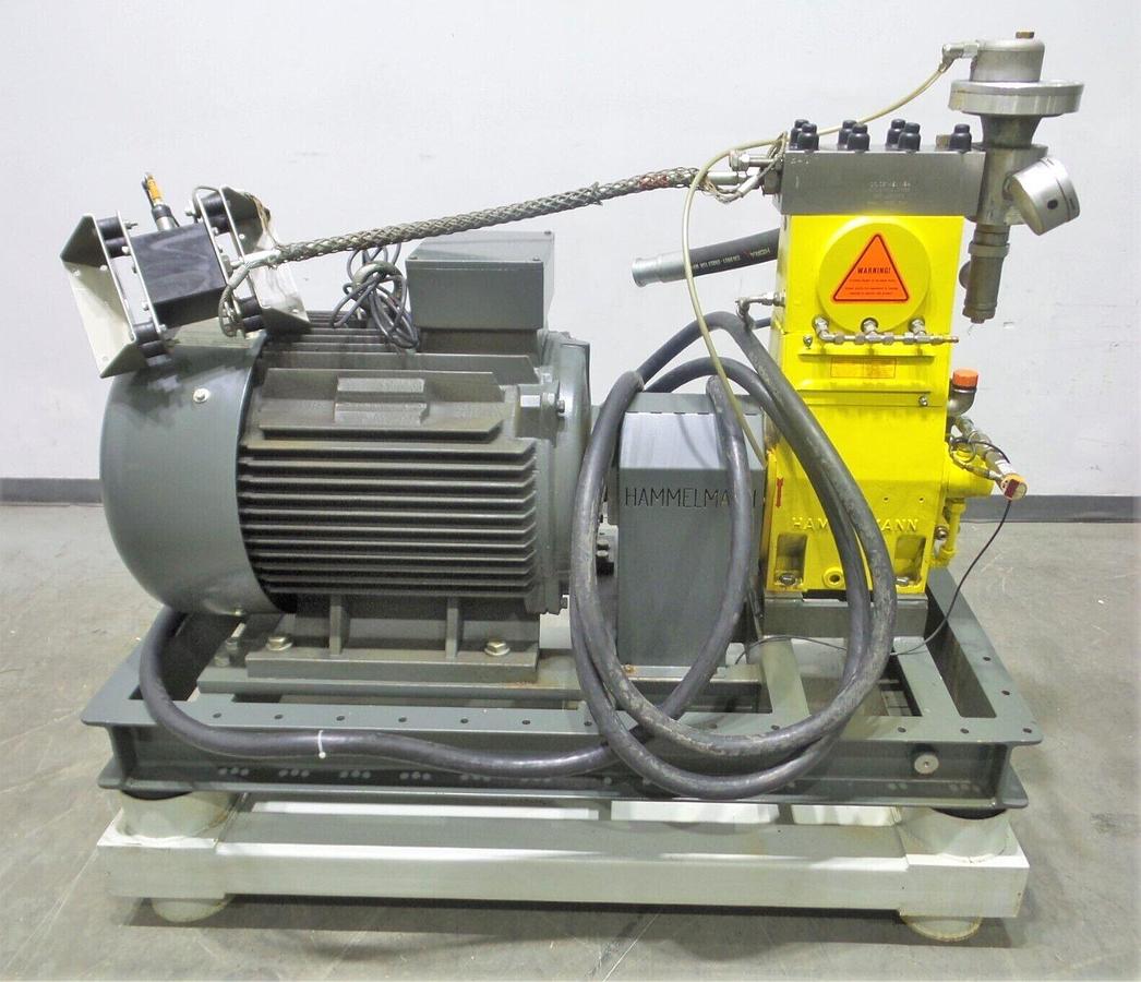 Used Hammelmann High Pressure Pump Unit 85.00072.2291 58kW Motor Hydro jet